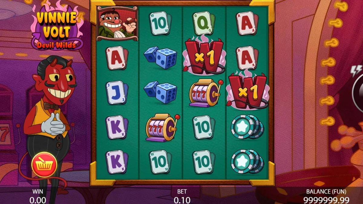 Vinnie Volt: Devil Wilds slot dengan tema kartun iblis dan kasino vintage