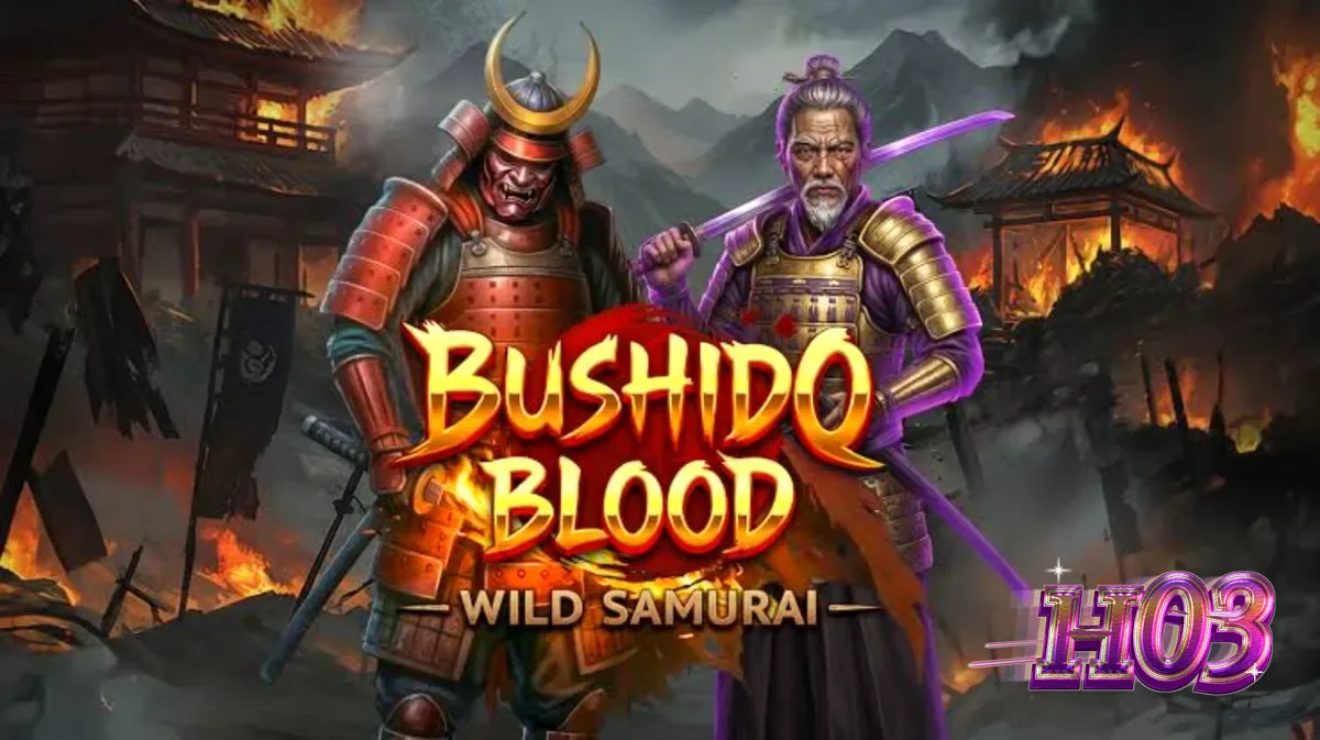 Visual bertema samurai dan pedang katana dalam slot Bushido Blood